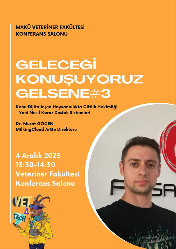 Dijital çiftlik hekimliği etkinlik afişi